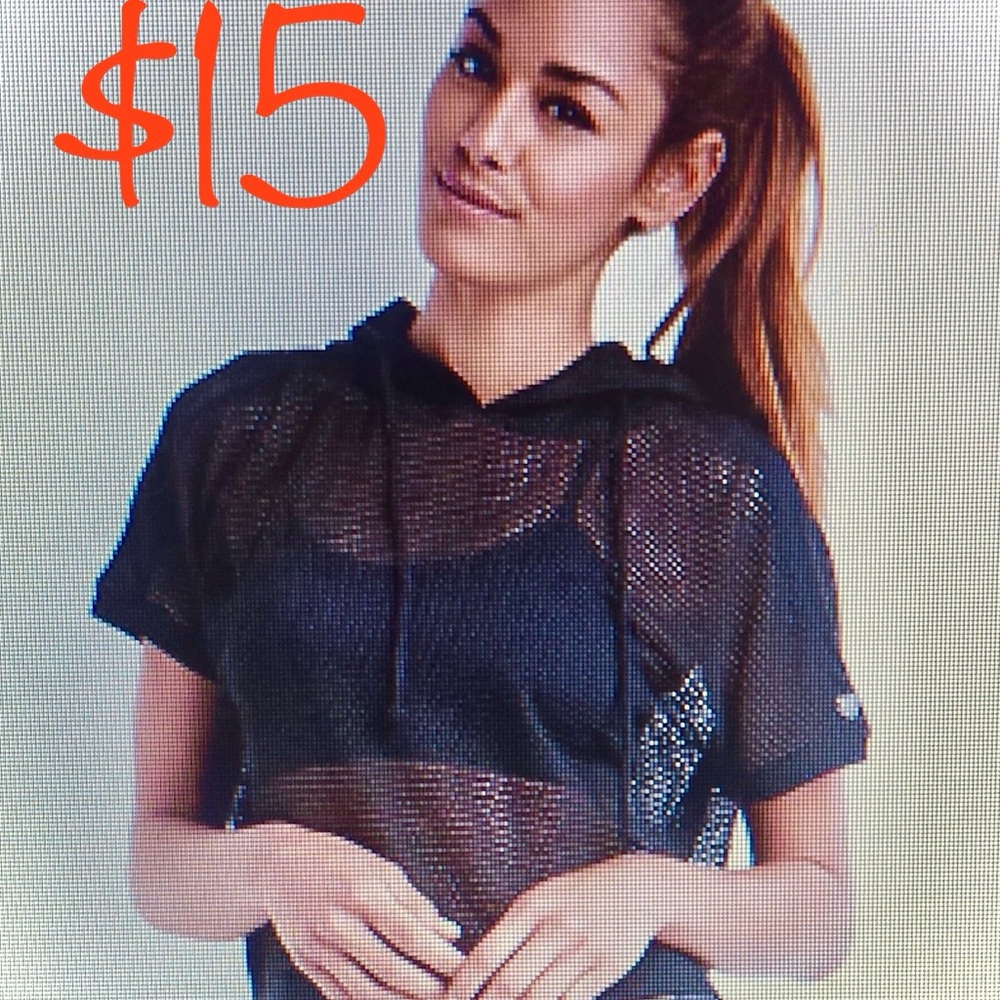 ✅NEW✅ Black Mesh Hoodie Top